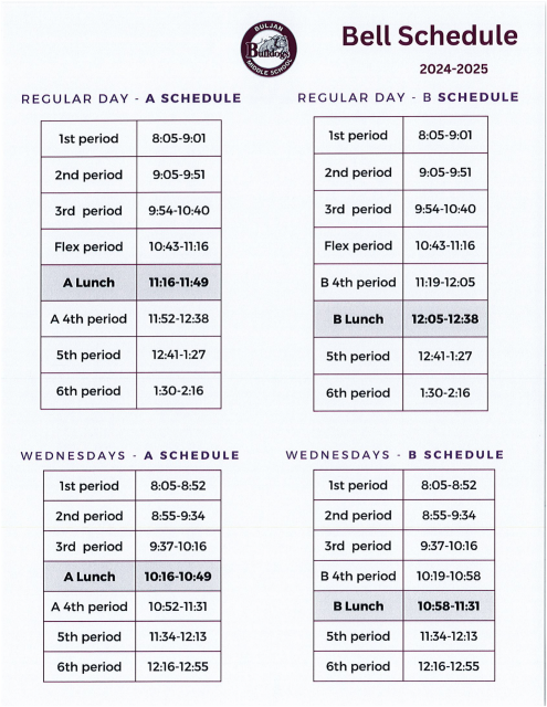 bellSchedule